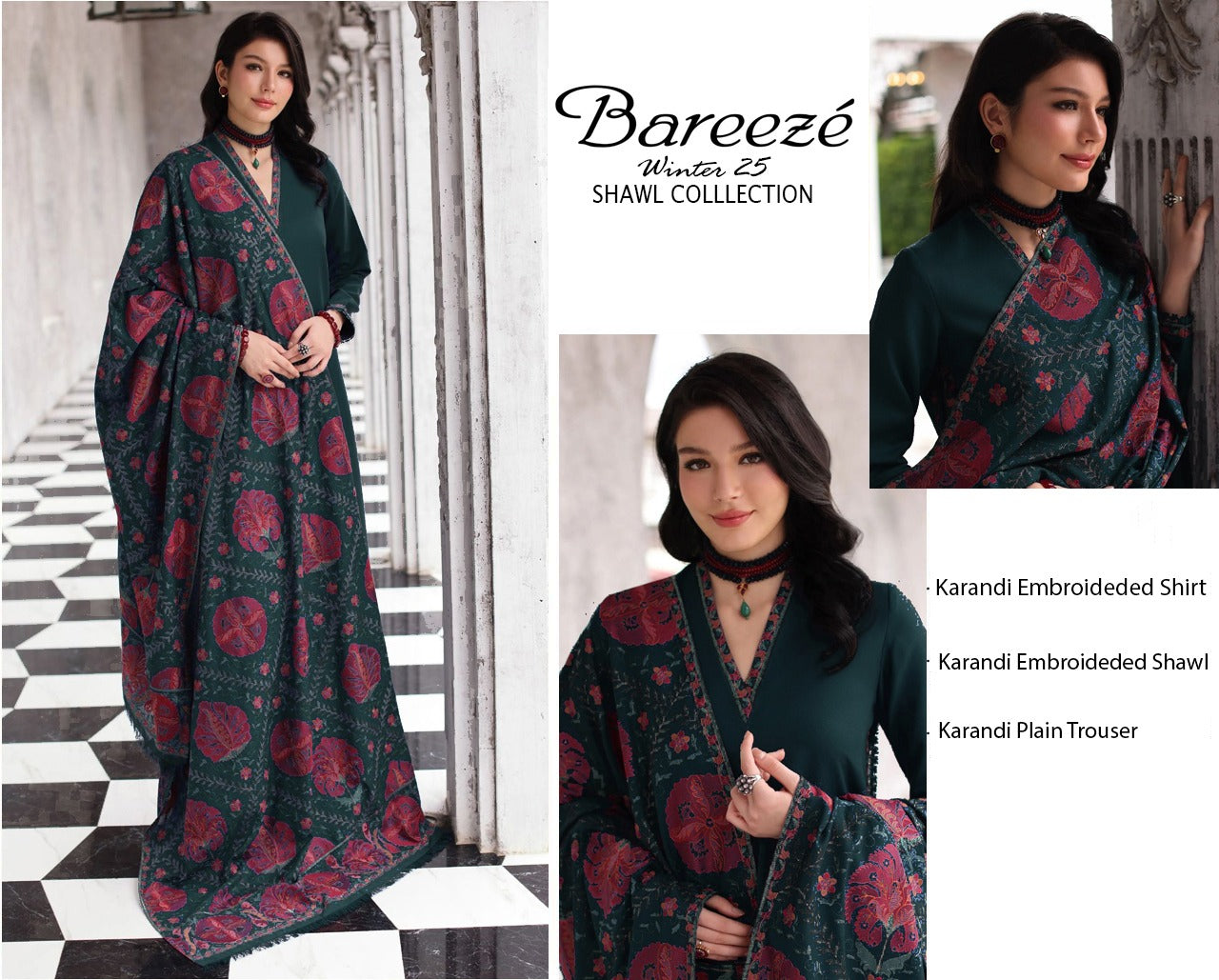 Bareeze With Embroidered Karandi Shawl – Winter Luxury Edit