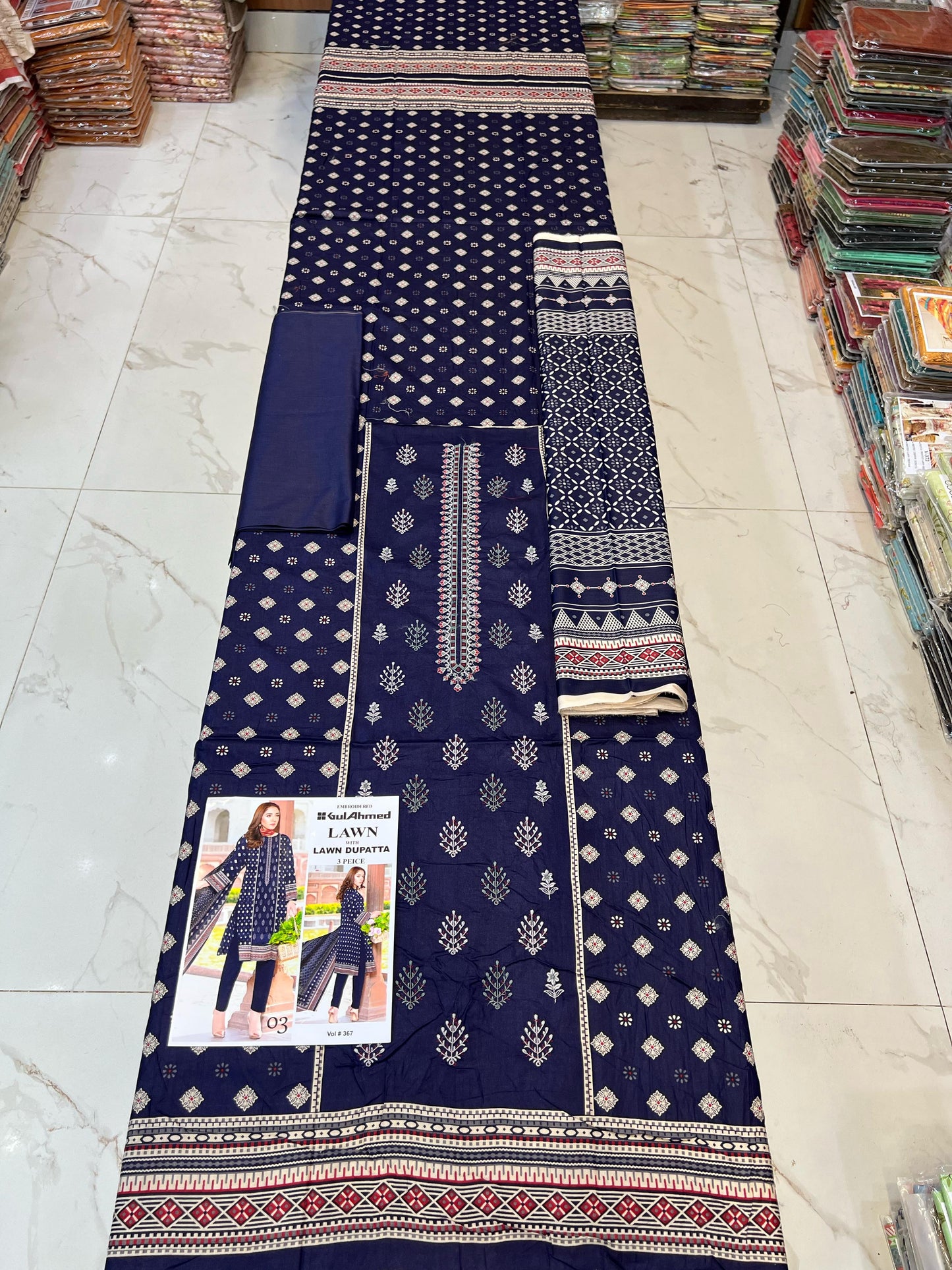 Mix Brands Lawn 3Pc Suit