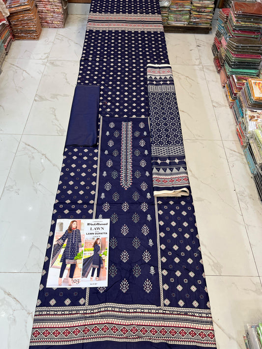 Mix Brands Lawn 3Pc Suit