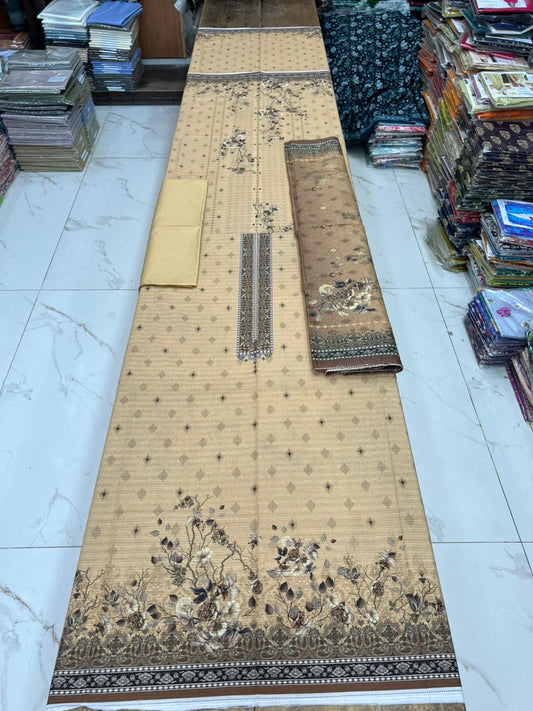 Almas Premium Bana Dora Lawn 3PC | Tarkashi Dupatta