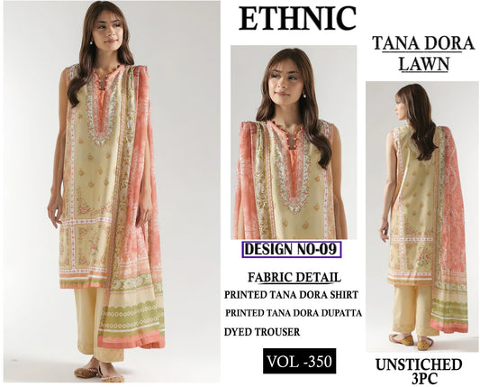 Ethnic TANA DORA LAWN 3PC