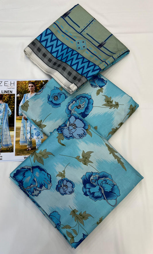 ALIZEH Digital Printed LINEN 3PC 2025-26