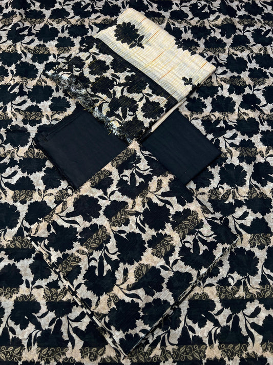 Sharjeena Premium Fancy Lawn 3PC