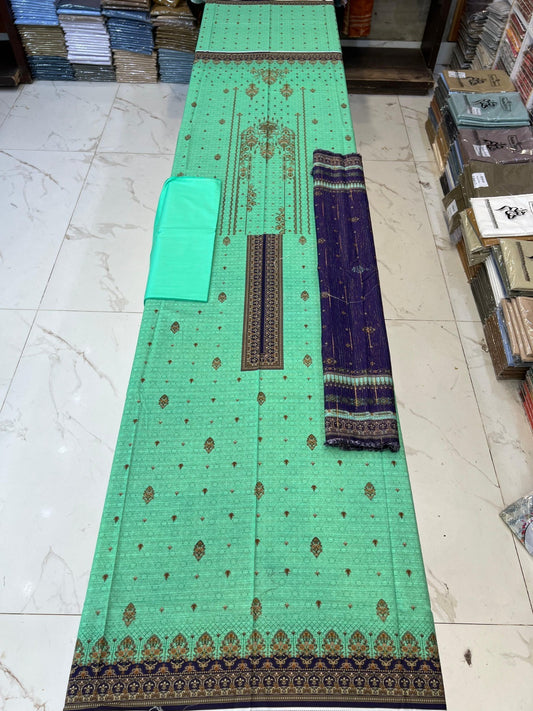 Almas Premium Bana Dora Lawn 3PC | Tarkashi Dupatta