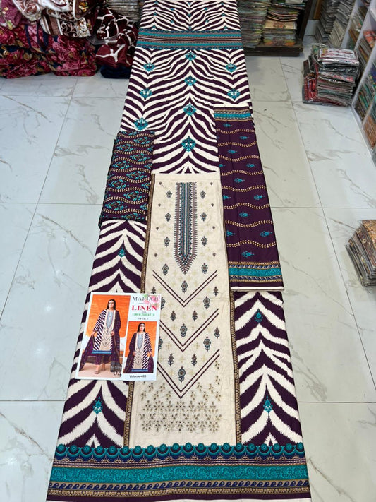 EMBROIDERED LINEN 3PC Multi Brands