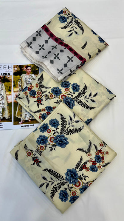 ALIZEH Digital Printed LINEN 3PC 2025-26