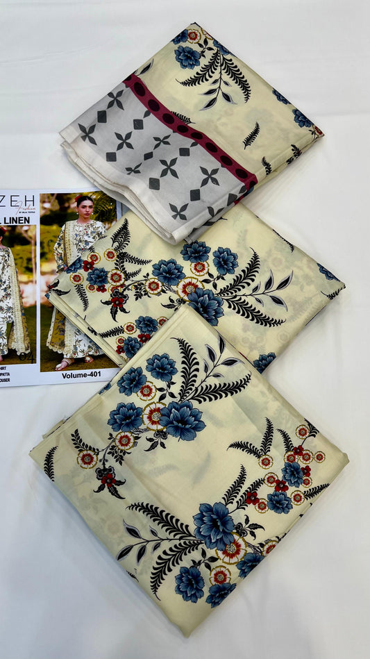 ALIZEH Digital Printed LINEN 3PC 2025-26