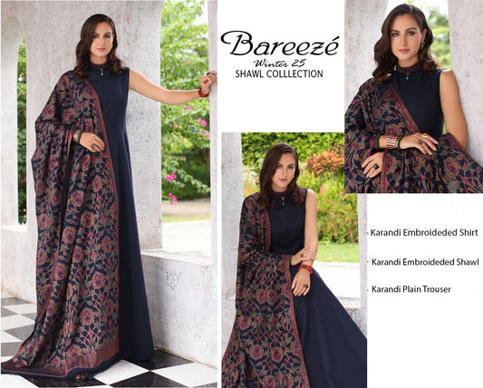 Bareeze With Embroidered Karandi Shawl – Winter Luxury Edit