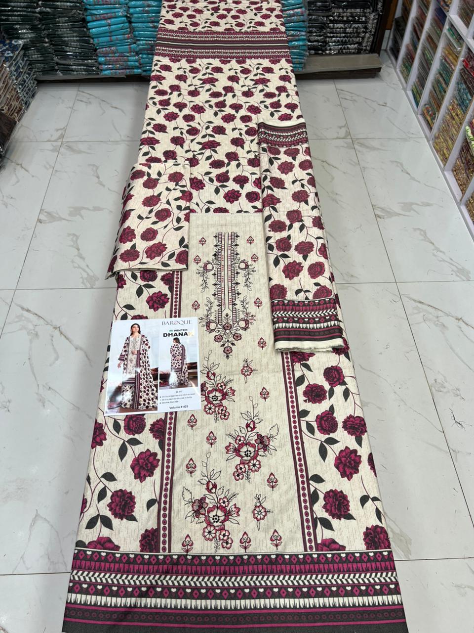 Winter Special Dhanak Emb 3PC | Mix Brand Selection