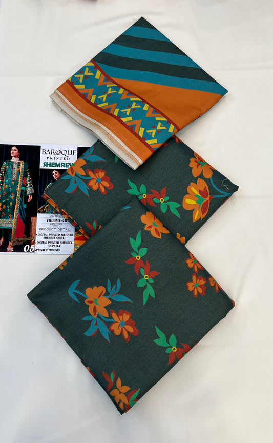 Baroque Printed Shemrey Winter 3PC