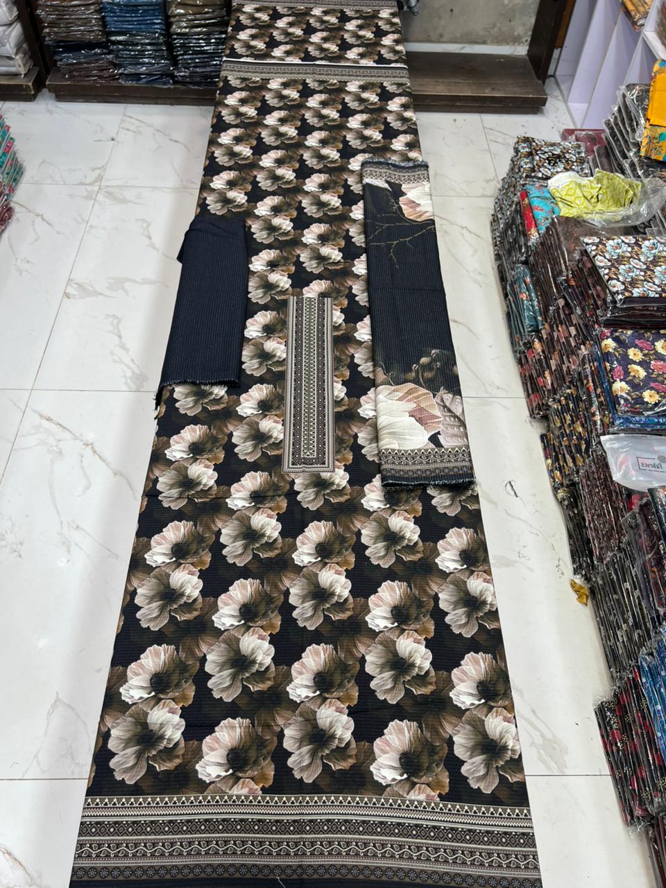 New Arrival! Luxury Fancy Karandi 3-Piece Suit