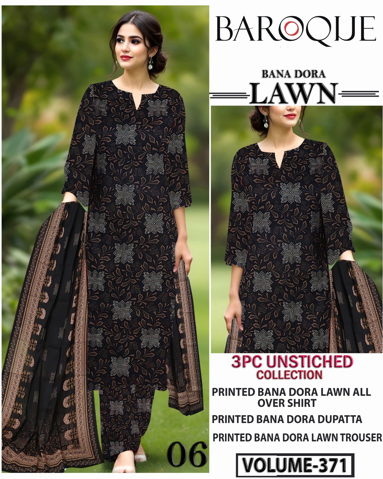 Black Series Lawn 3Pc