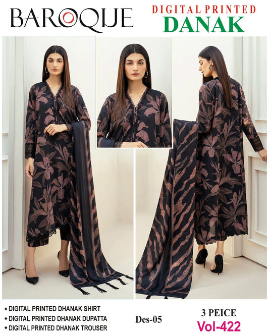 Luxury Barouqe Dhanak 3-PC Collection