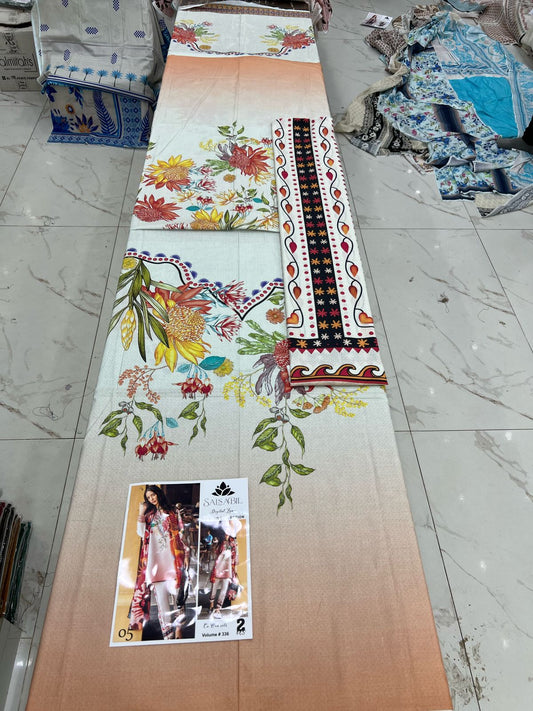 Salsabil Digital Printed Cord Set 2Pc