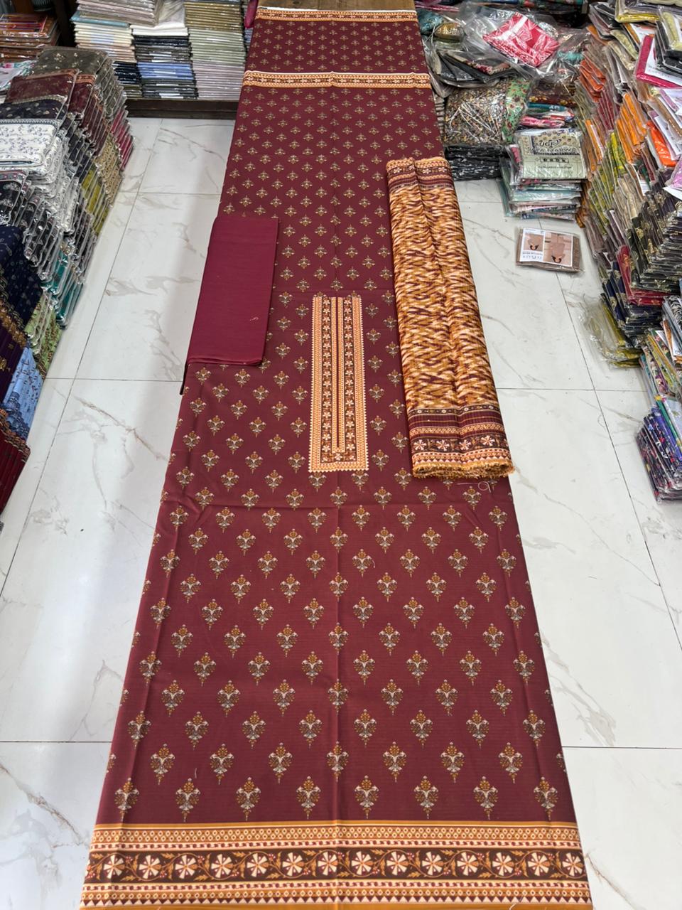 Swiss Bana Dora Lawn with Fancy Dupatta