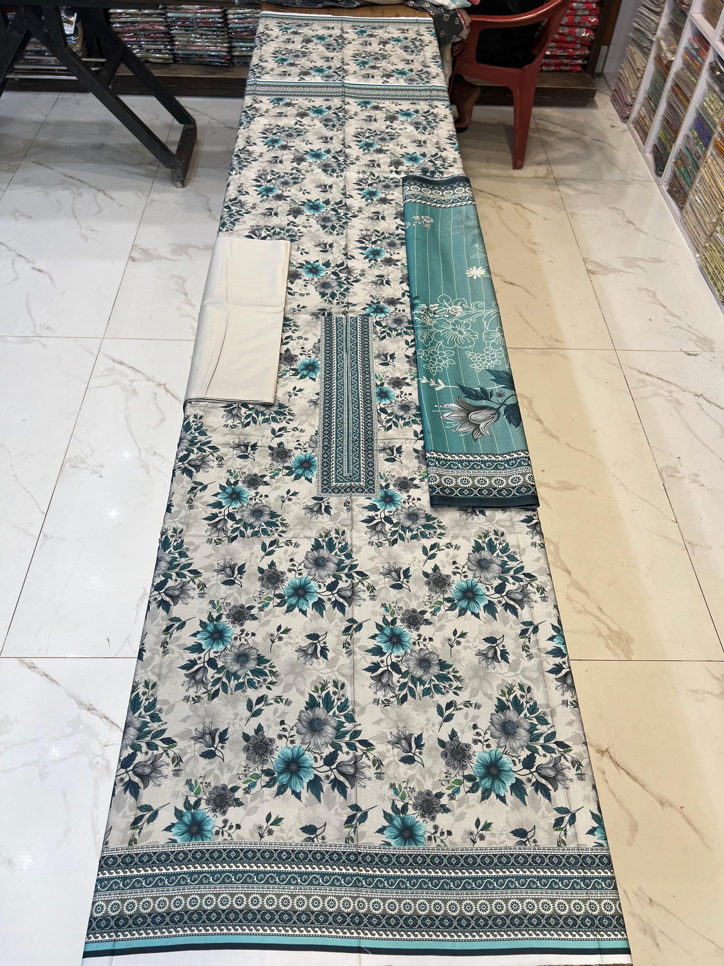 Classic Plain Linen 3PC with Same Fabric Dupatta