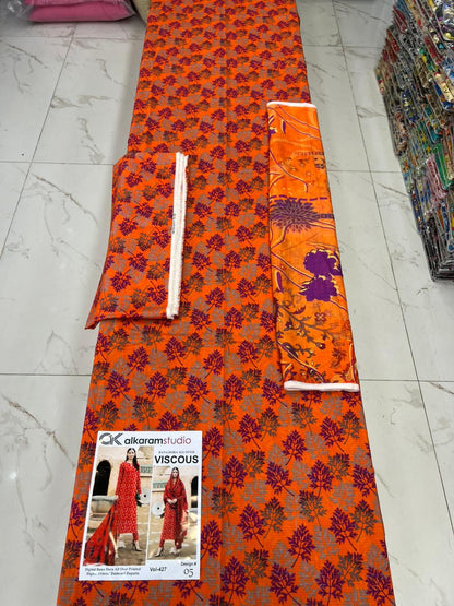 Alkaram Bana Dora Allover Viscose 3PC