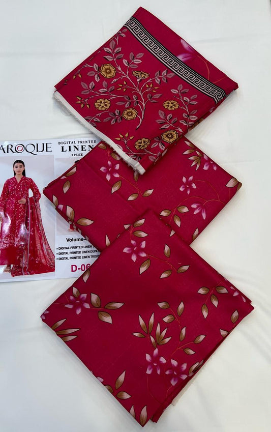 BAROQUE LINEN Digital Printed 3PC