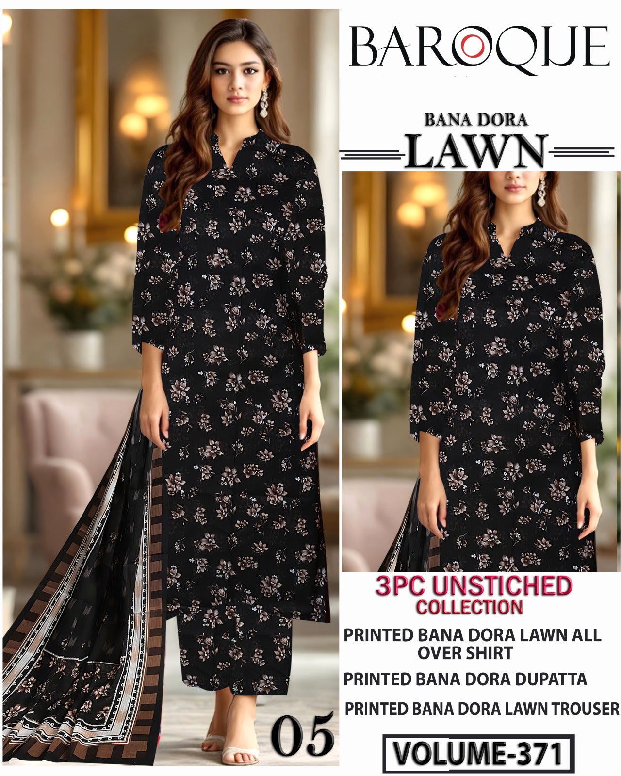 Black Series Lawn 3Pc
