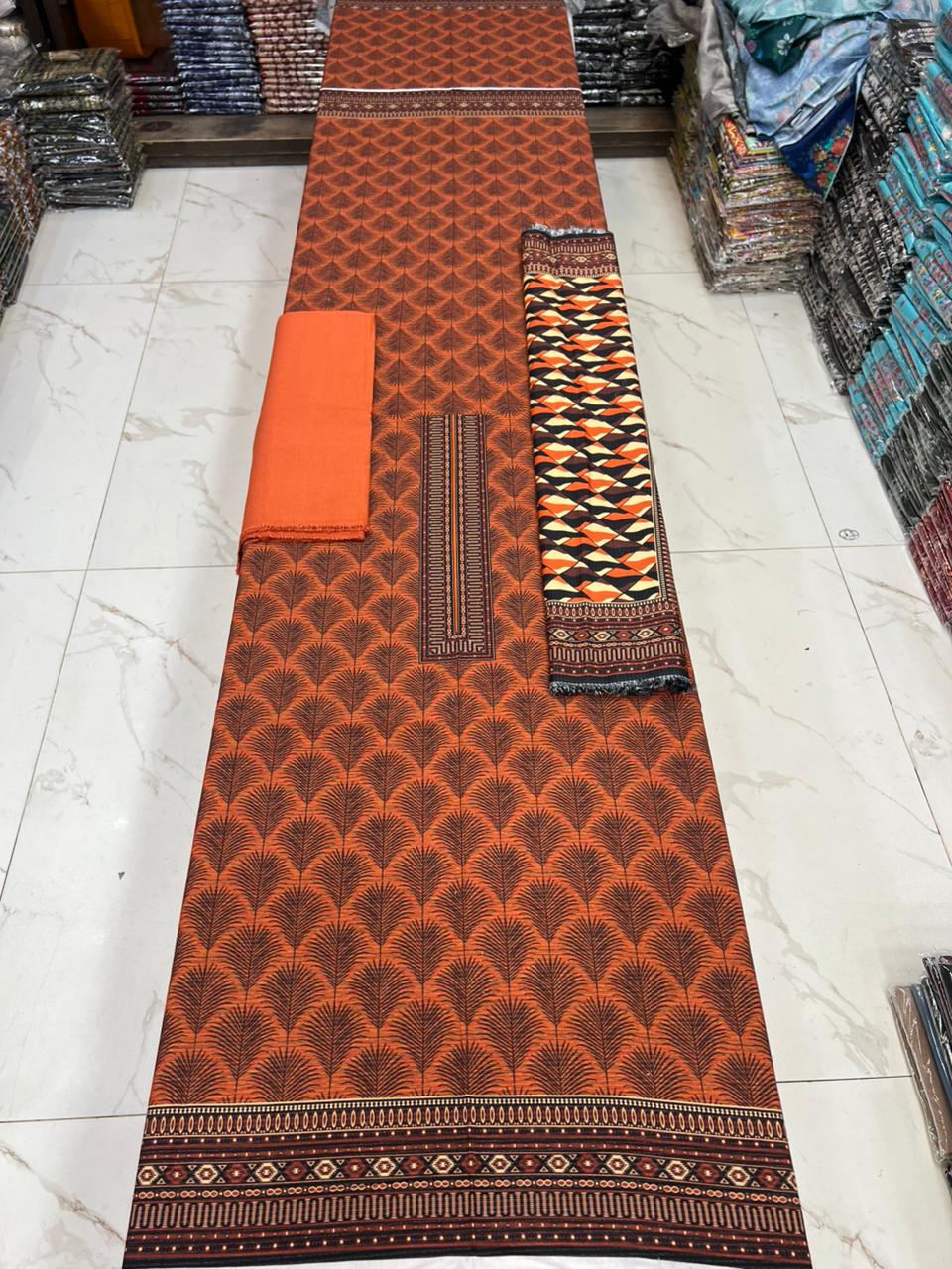 New Arrival! Luxury Fancy Karandi 3-Piece Suit