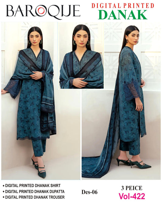 Luxury Barouqe Dhanak 3-PC Collection