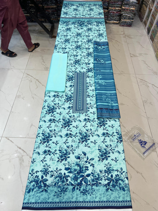 Classic Plain Linen 3PC with Same Fabric Dupatta