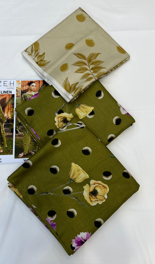 ALIZEH Digital Printed LINEN 3PC 2025-26
