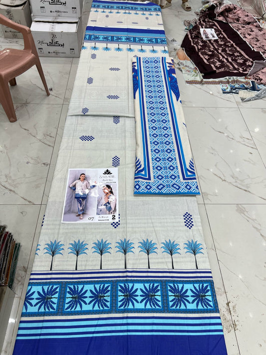 Salsabil Digital Printed Cord Set 2Pc