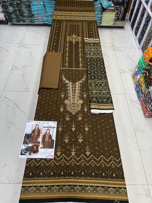 Winter Special Khaddar Emb 3PC | Mix Brand Selection