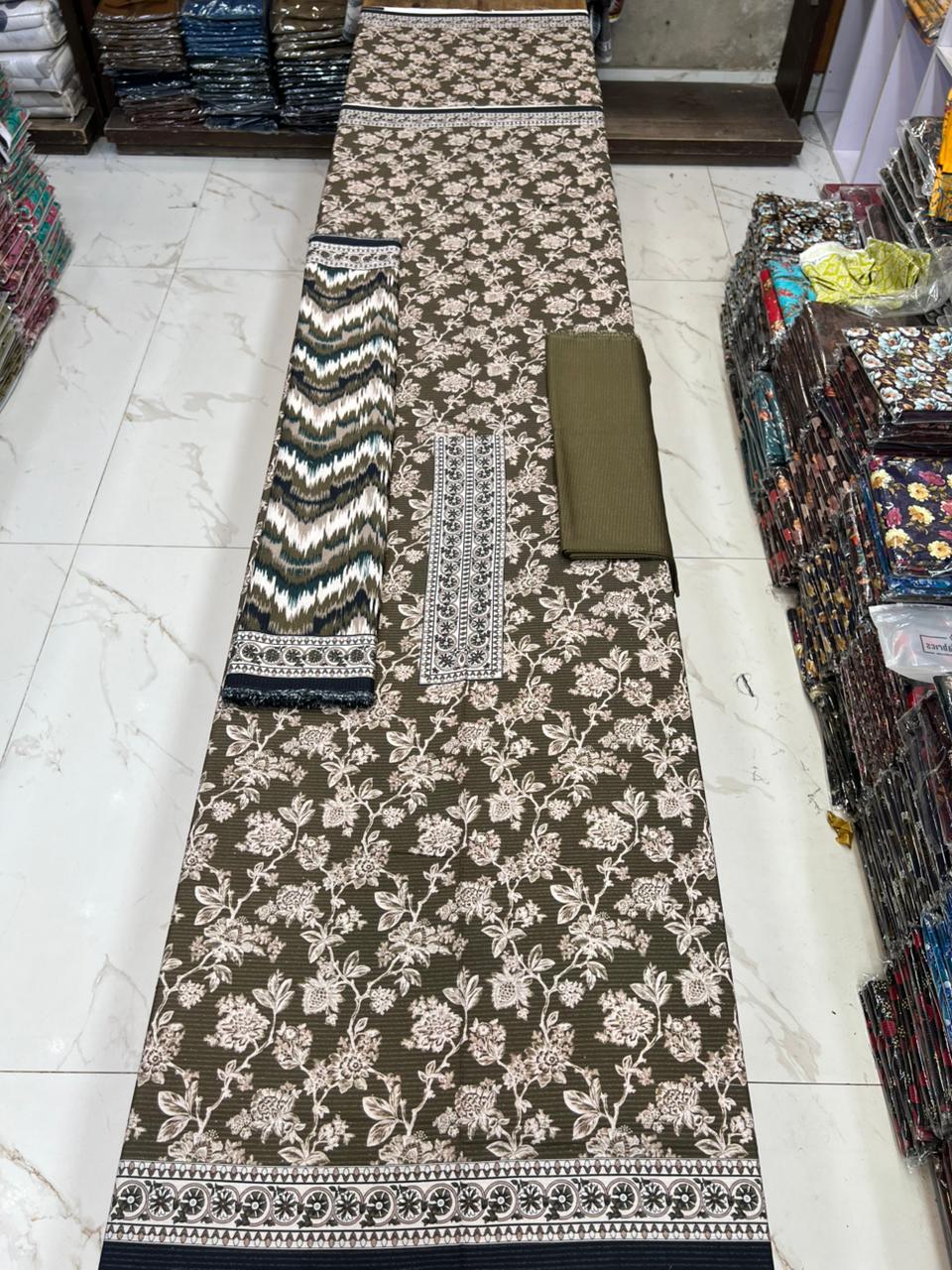 New Arrival! Luxury Fancy Karandi 3-Piece Suit