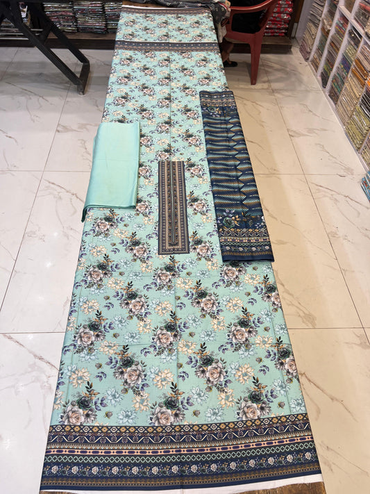 Classic Plain Linen 3PC with Same Fabric Dupatta