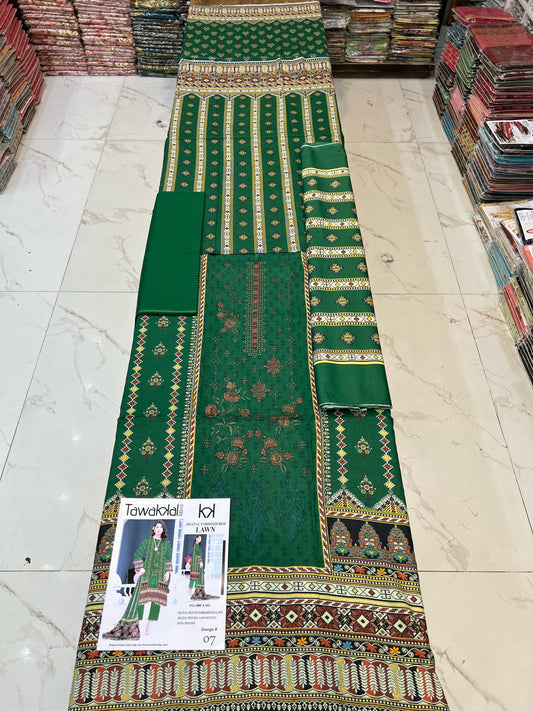 TAWAKAL LAWN 3PC SUIT