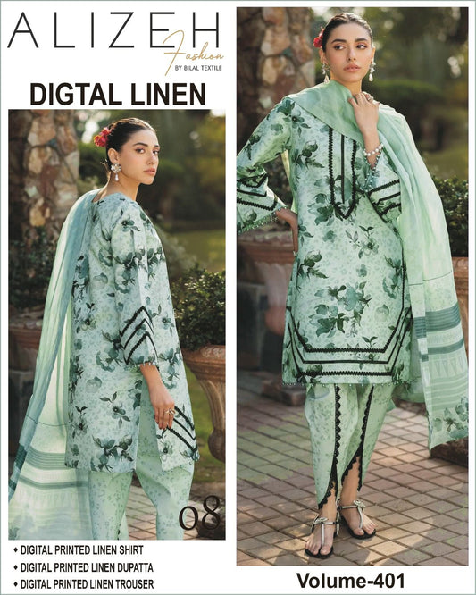 ALIZEH Digital Printed LINEN 3PC 2025-26