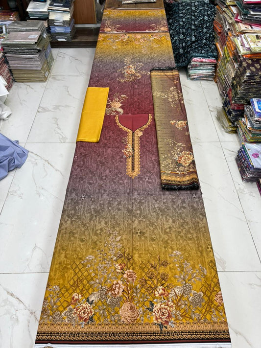 Almas Premium Bana Dora Lawn 3PC | Tarkashi Dupatta