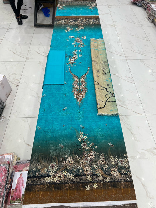 Almas Premium Bana Dora Lawn 3PC | Tarkashi Dupatta