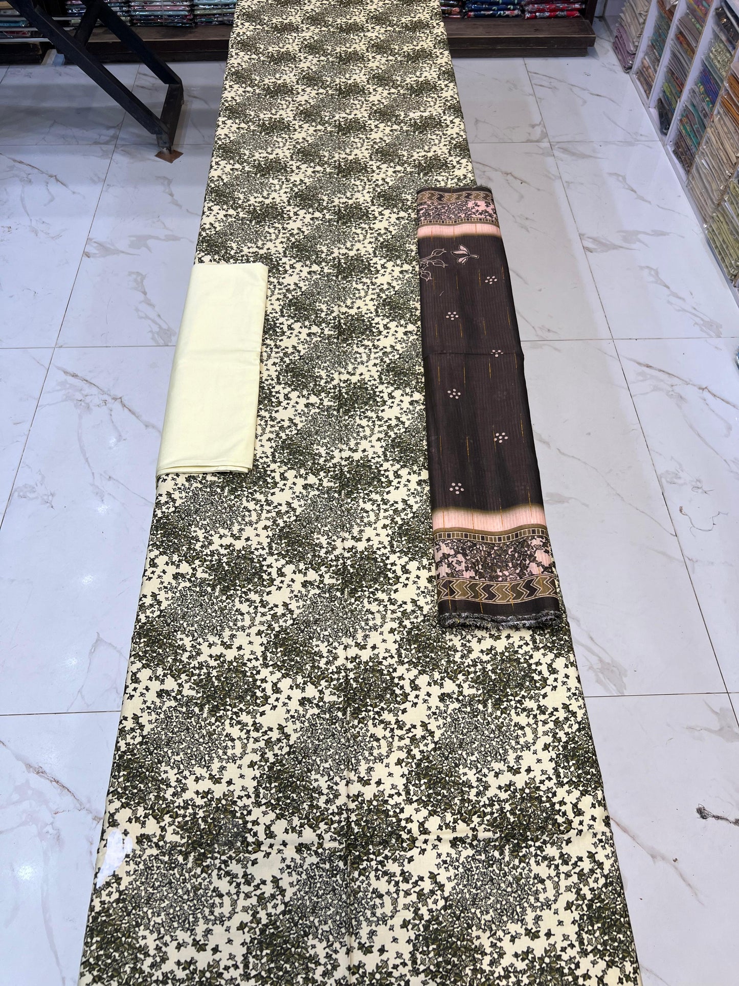 Bana Dora Tarkashi Dupatta Printed Linen 3PC