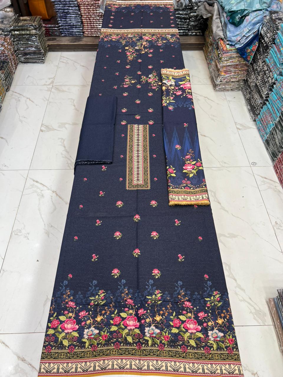 New Arrival! Luxury Fancy Karandi 3-Piece Suit