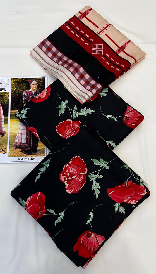 ALIZEH Digital Printed LINEN 3PC 2025-26
