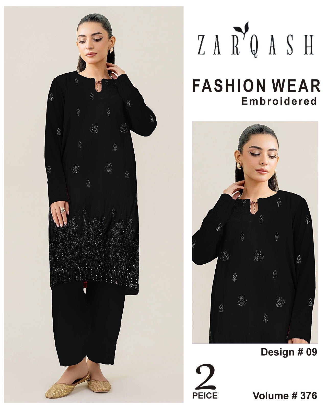 ZARQASH FASHION WEAR EMB 2PC