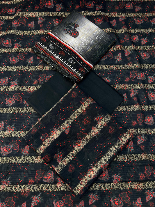 Sharjeena Premium Fancy Lawn 3PC