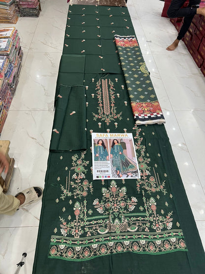 SAFA MARWA – Bana Dora Lawn Heavy EMB 3PC
