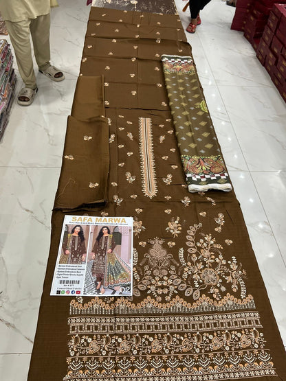 SAFA MARWA – Bana Dora Lawn Heavy EMB 3PC