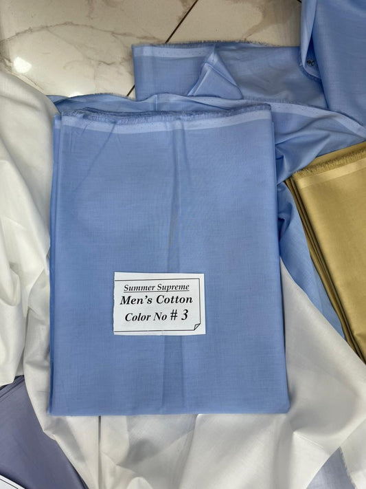 Summer Supreme Soft Cotton – Gents Plain